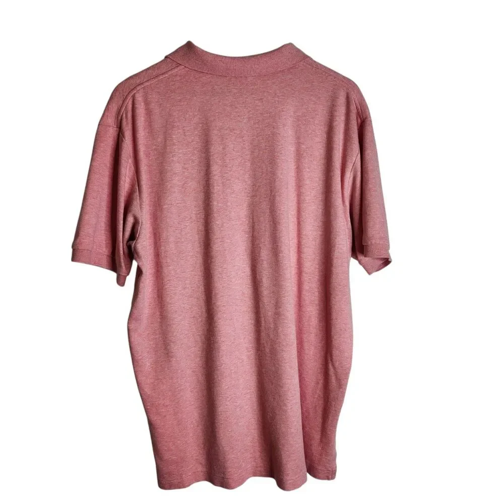 Polo Ralph Lauren Mens XL Pink Brown Pony Logo Short Sleeve Shirt Preppy Y2K